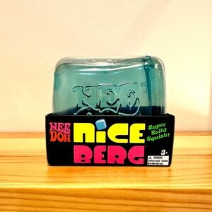 SHIPS TODAY! - BIG Needoh Nice Berg Super Solid Squish Toy - Blue